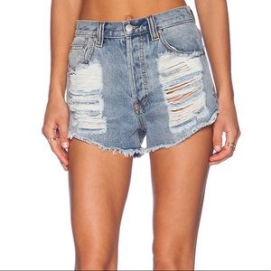 MINKPINK Slasher Flick Denim Shorts